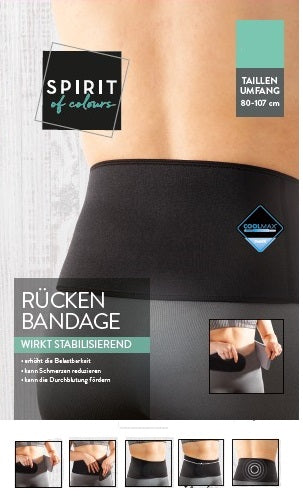 Rückenbandage mit Klettverschluss – Stabilisierend & Atmungsaktiv - Mex Trade UG