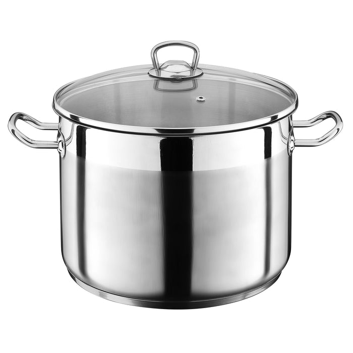 Jumbotopf PROFI 15L – Edelstahl, Induktion, mit Glasdeckel - Mex Trade UG