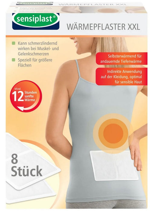Sensiplast 8x Wärme-Pflaster XXL Wärmepad Schmerztpflaster Rückenpflaster - Mex Trade UG