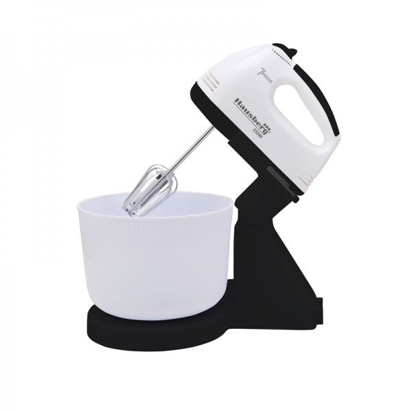 Handmixer – 250W, 2L Schüssel, 7 Stufen, inkl. Rührbesen & Knethaken