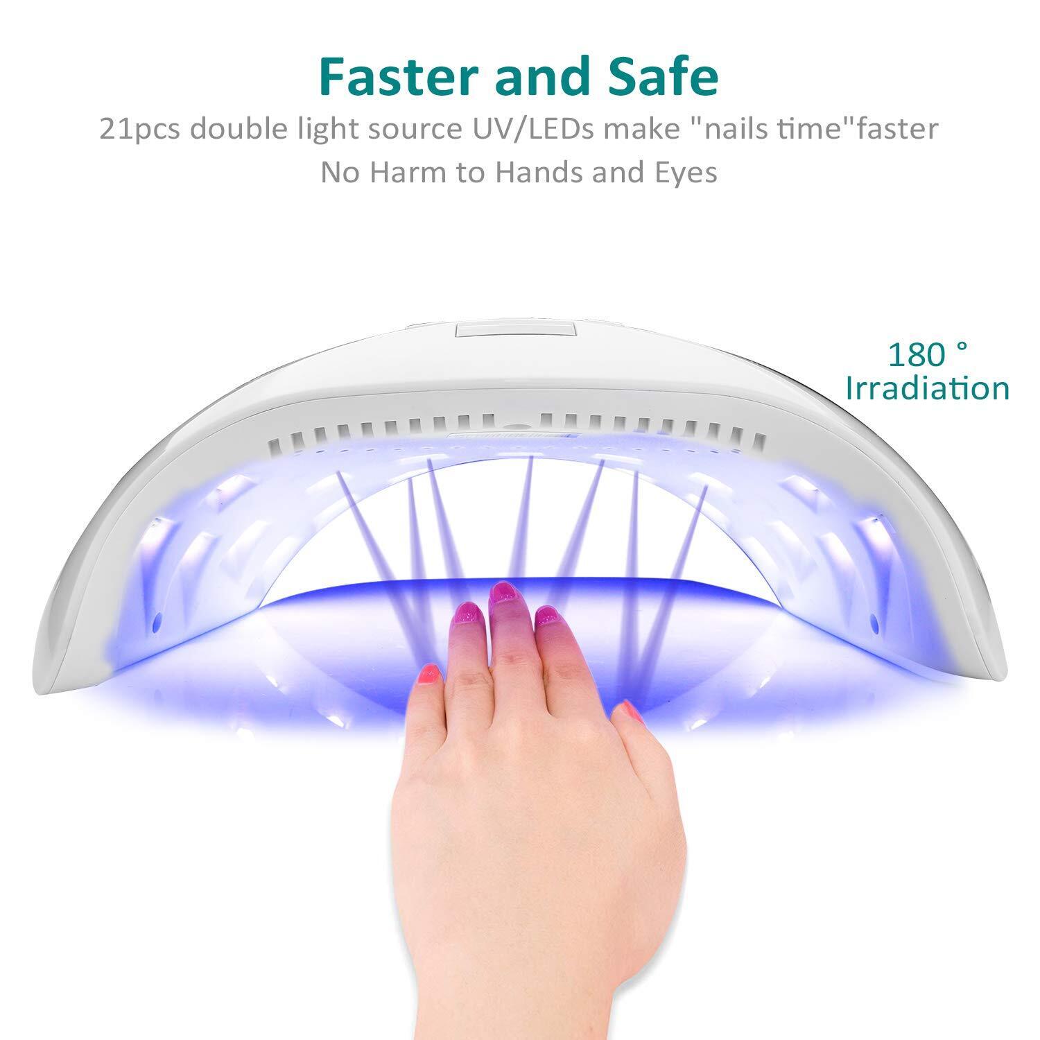 LED UV Nagel Lampe 48W Gel Lichthärtungsgerät Sensor Nageltrockner mit 3 Timer - Mex Trade UG