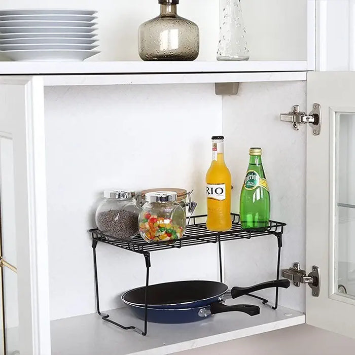 2er Set Metall Chrom Küchenregal Organizer